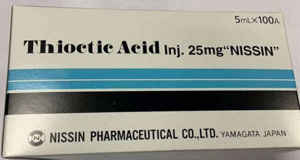 Альфа-липолевая (тиоктовая) кислота Япония Thioctic Acid Inj Cindella 25 мг/5 мл для капельниц в упаковке 10 ампул